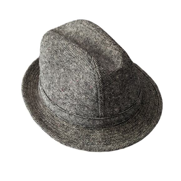 Dorfman Pacific  wool fedora hat men's black and white - Picture 5 of 8